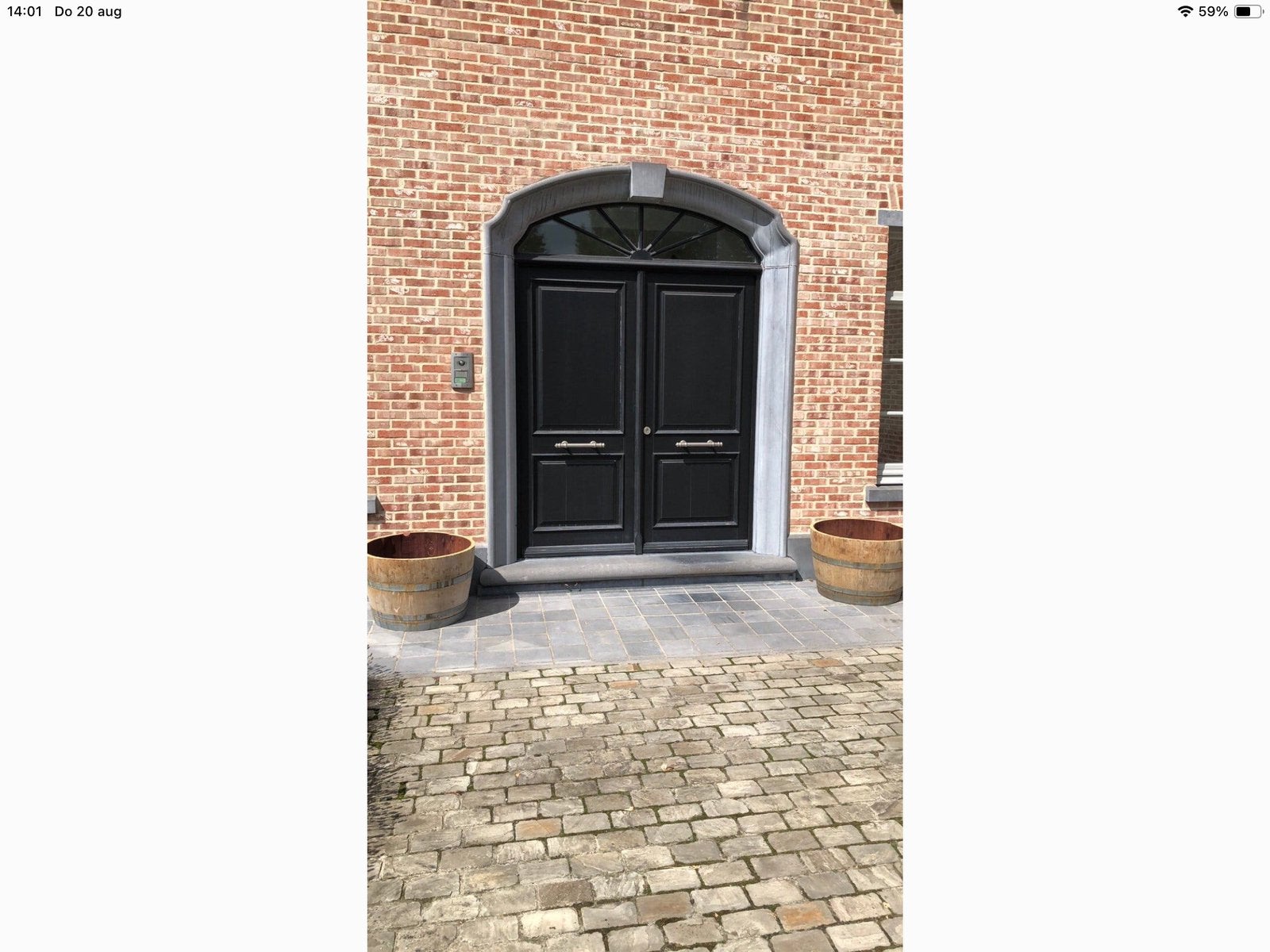 Un demi-tonneau à vin 44 de haut 67 de diamètre, Rond, 30 à 60 cm, Enlèvement, Utilisé