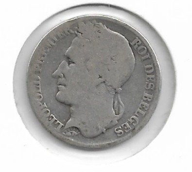 Belgique : 1 franc 1844 (honoré) - argent = morin 27, Timbres & Monnaies, Monnaie en vrac, Argent, Argent, Envoi