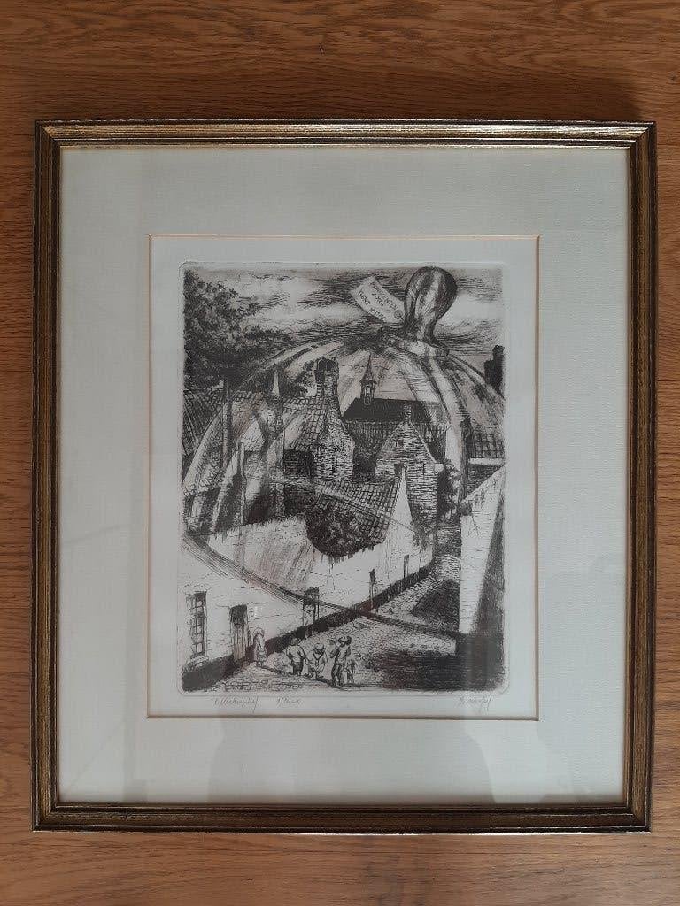 Bracke Michel ets, Antiek en Kunst, Kunst | Etsen en Gravures, Ophalen, Ets