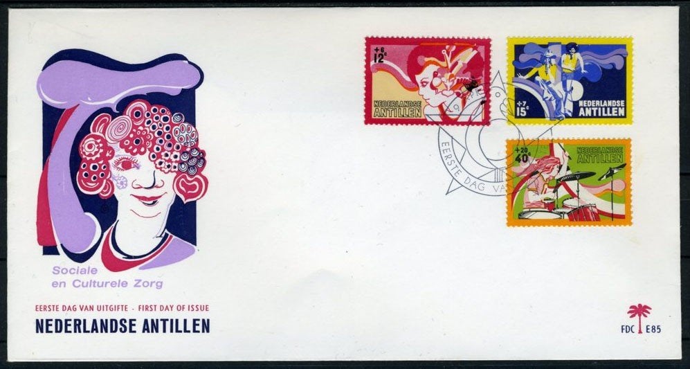 NL. ANTILLES E85 FDC 1974 - Culture, adolescents, Timbres & Monnaies, Timbres | Antilles néerlandaises, Envoi, Affranchi