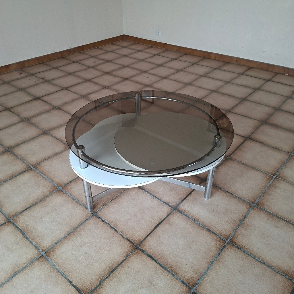 Vintage salontafel, Ophalen, Gebruikt, Glas
