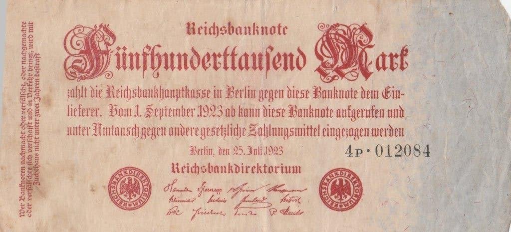 5000 mark1923, Postzegels en Munten, Ophalen of Verzenden