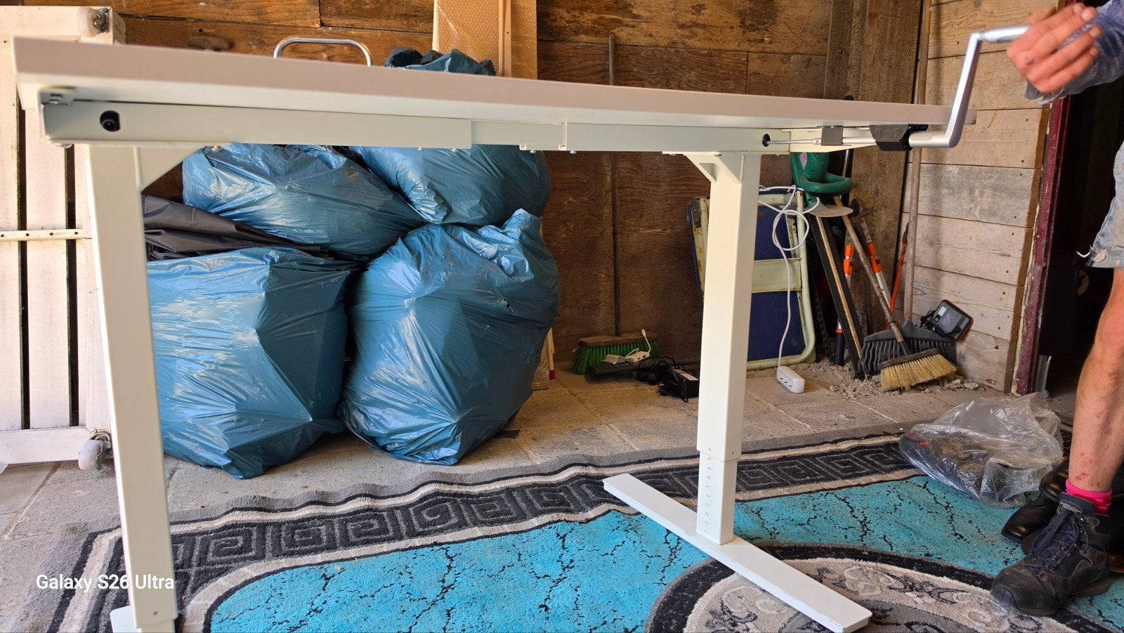 sta zit tafel nieuw handmatig verstellen, Ophalen of Verzenden, In hoogte verstelbaar, Nieuw