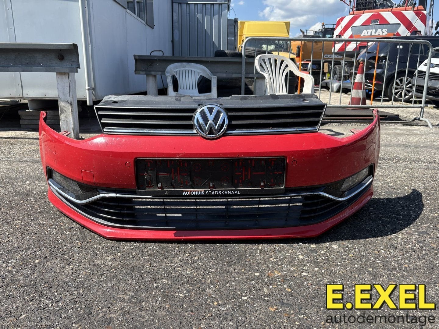 Voorbumper Volkswagen Polo 6R LP3G 2009-21, Volkswagen, -, Origine de la pièce connue, Utilisé