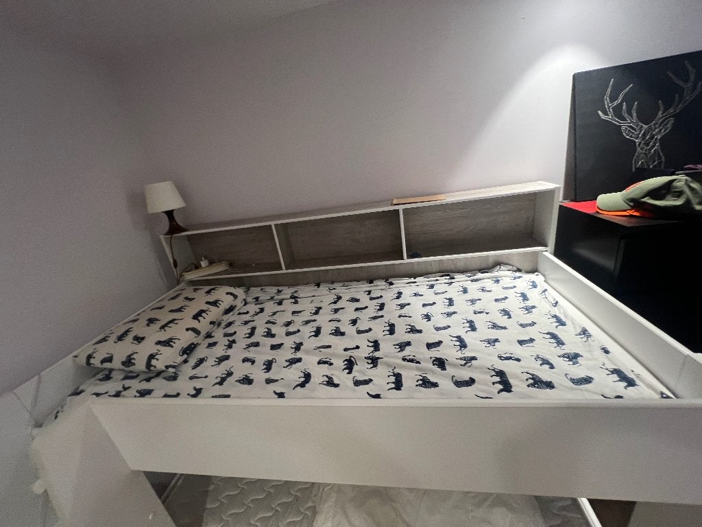 Stapelbed LEON wit (incl. 2 matrassen), Ophalen, Gebruikt, Stapelbed