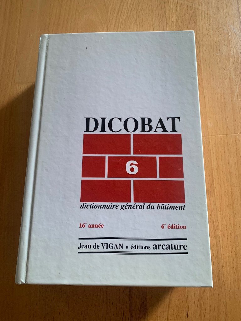 Dicobat Jean de Vigan 6e édition, Livres, Enlèvement, Utilisé, Architecture