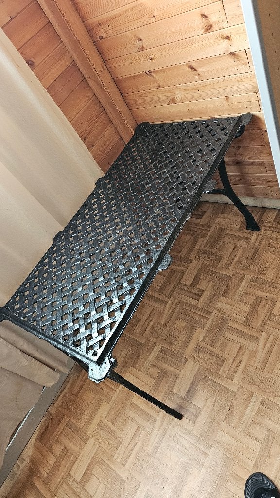 Te koop gietijzeren tuintafel l 1.20m  br 60 cm, Ophalen, Nieuw, Rechthoekig, Metaal
