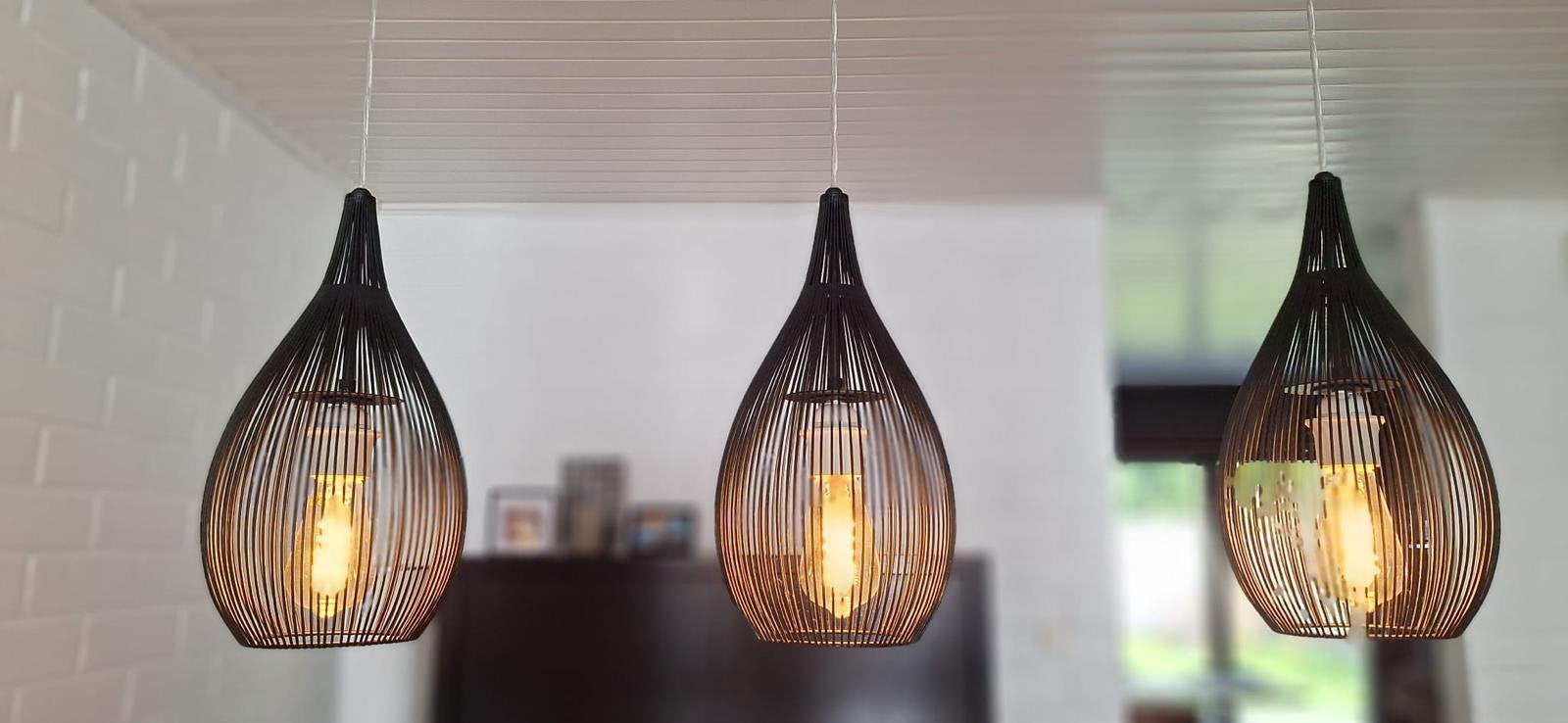 Moderne hanglamp met 3 lampen, Enlèvement, Comme neuf