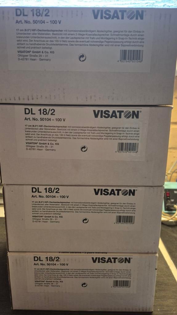 4x Visaton plafondluidsprekers, Ophalen