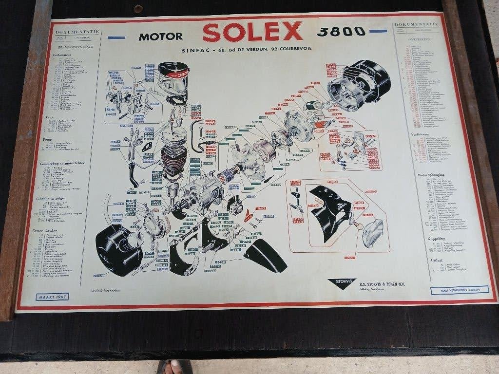 Solex  Afies 1967 typ 3800  is geen fotocopie, Fietsen en Brommers, Ophalen, Zo goed als nieuw, Klasse A (25 km/u)