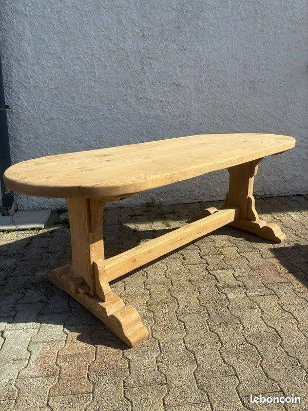 Table de ferme en chêne massif, Ophalen of Verzenden