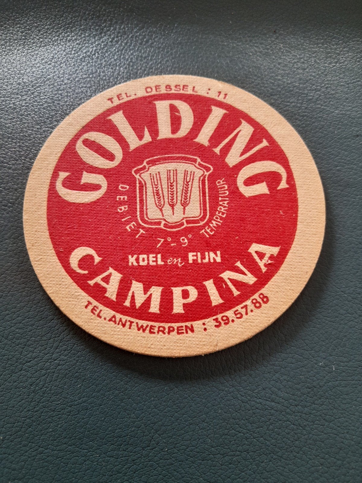 bierviltje golding Campina dessel, Ophalen of Verzenden