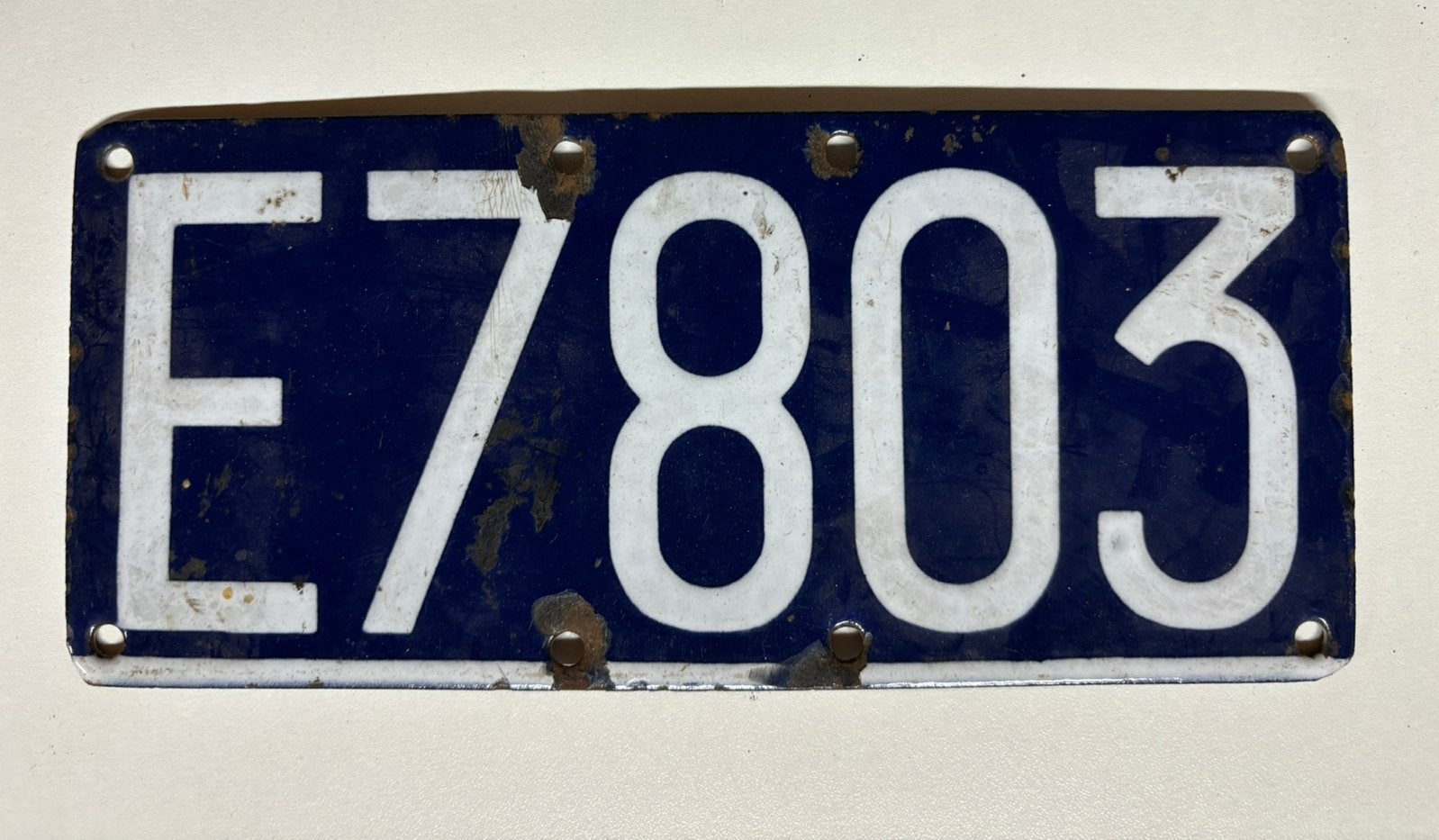 Motoplaat nummerplaat plaque moto Fietsplaten plaque velo, Antiek en Kunst, Ophalen