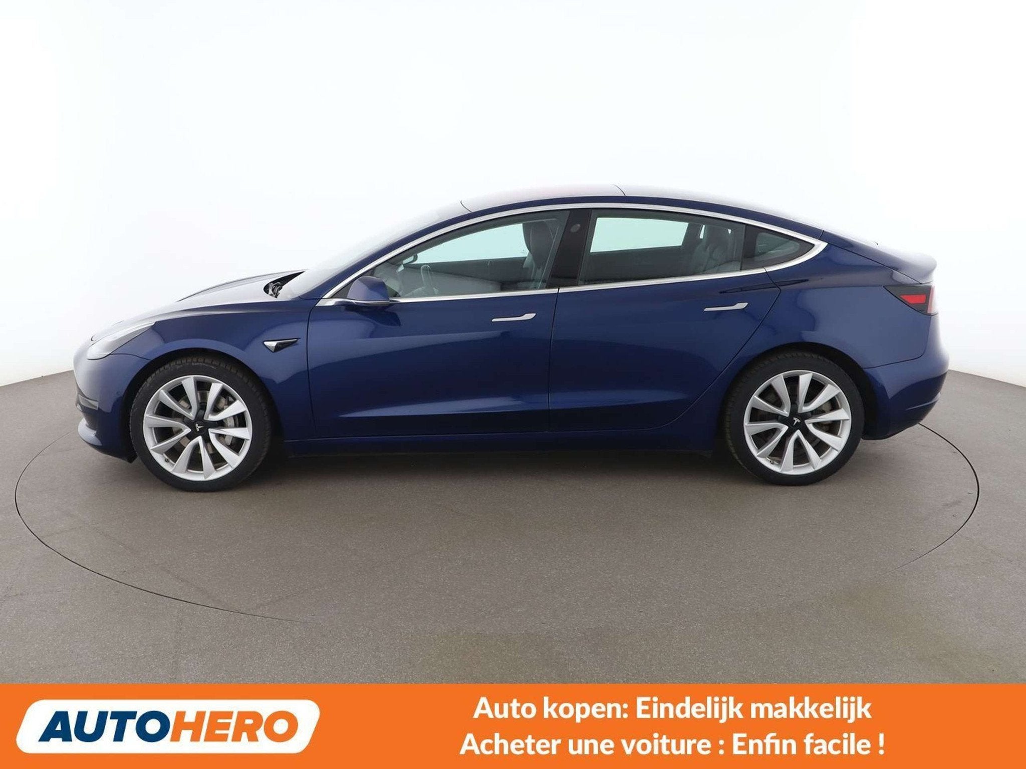 Tesla Model 3 Long Range Dual AWD AWD (bj 2019, automaat), Auto's, Tesla, Automaat, Gebruikt, Zwart, Blauw