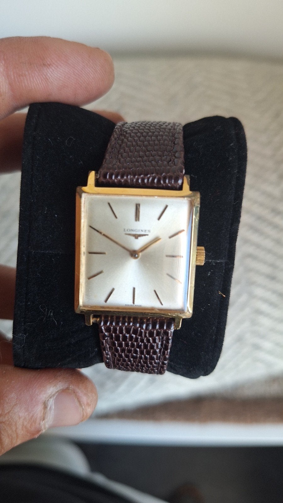Longines tank, Handtassen en Accessoires, Horloges | Dames, Overige merken, Polshorloge, Ophalen of Verzenden, Goud