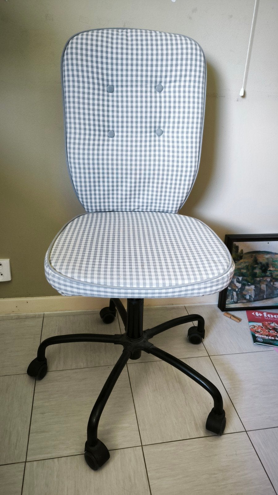 Chaise de bureau IKEA, Ophalen, Grijs, Bureaustoel