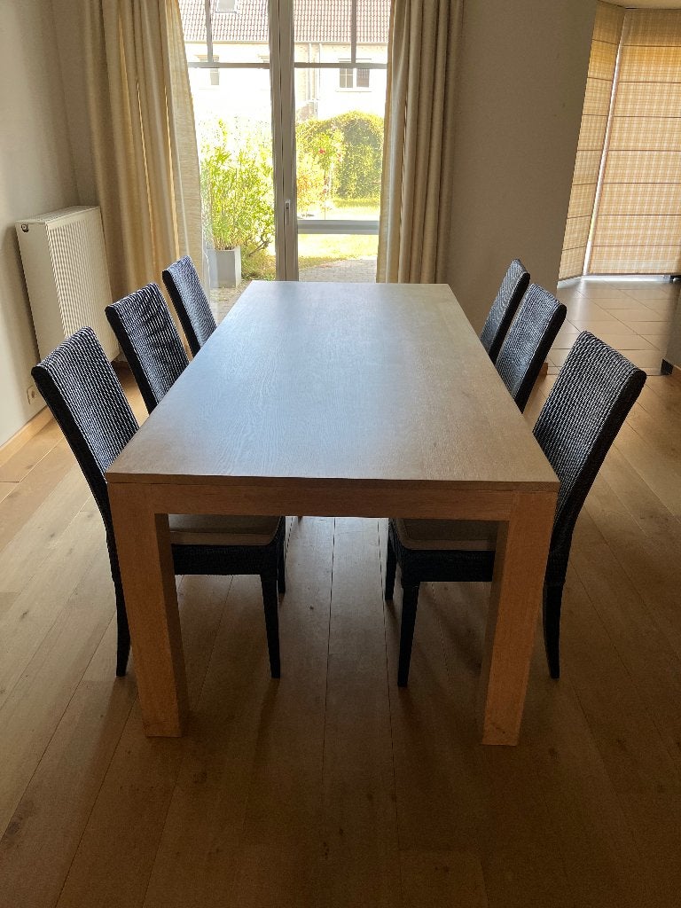 tafel in massief eik, Ophalen, Eikenhout