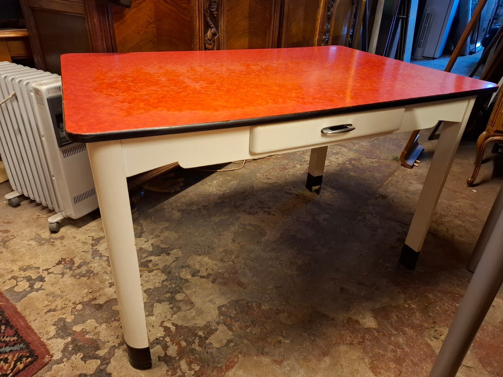 Table rigide en bois avec sommet formica 120x80cm, Maison & Meubles, Enlèvement