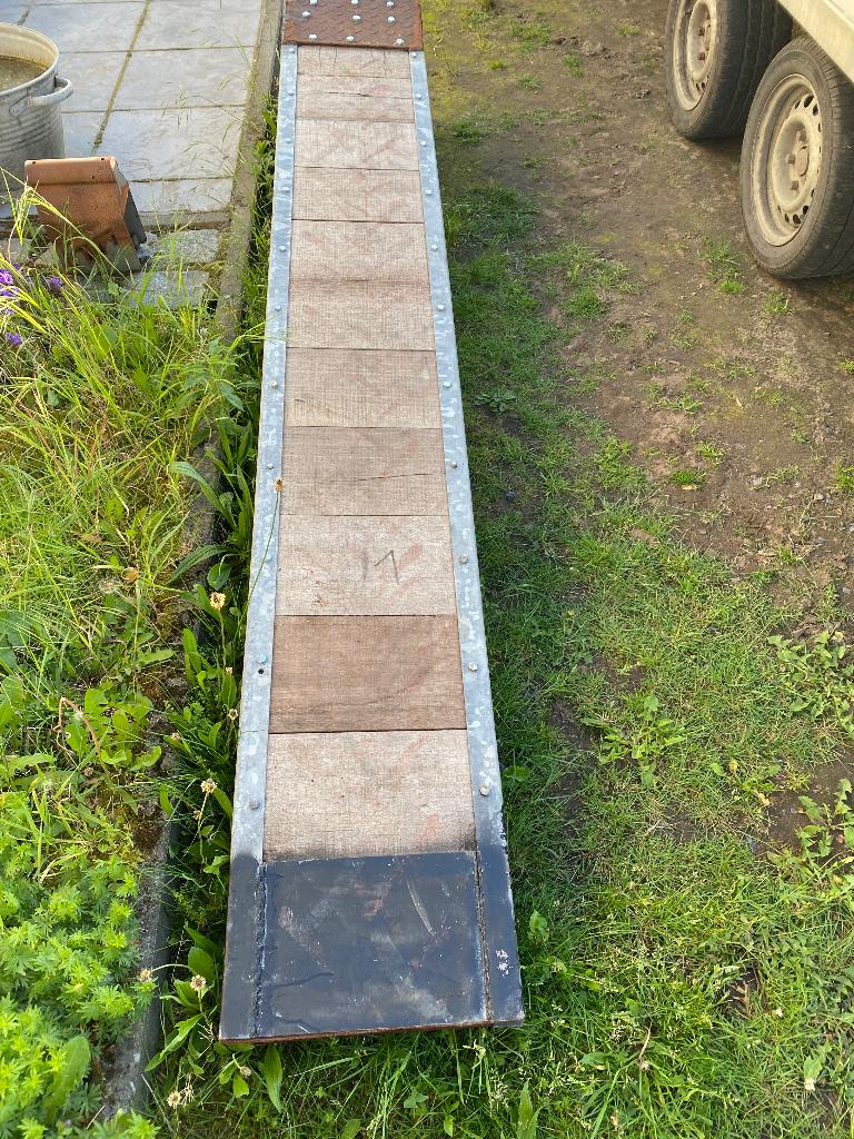 OprijdBruggen in meranti hout, Doe-het-zelf en Bouw, Ophalen, Gebruikt
