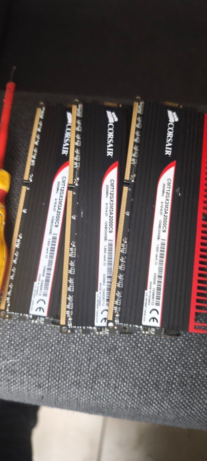 Corsair Dominator 12GB (3x4GB) DDR3 2000MHz Triple Channel K, Computers en Software, RAM geheugen, Ophalen, DDR3, Zo goed als nieuw