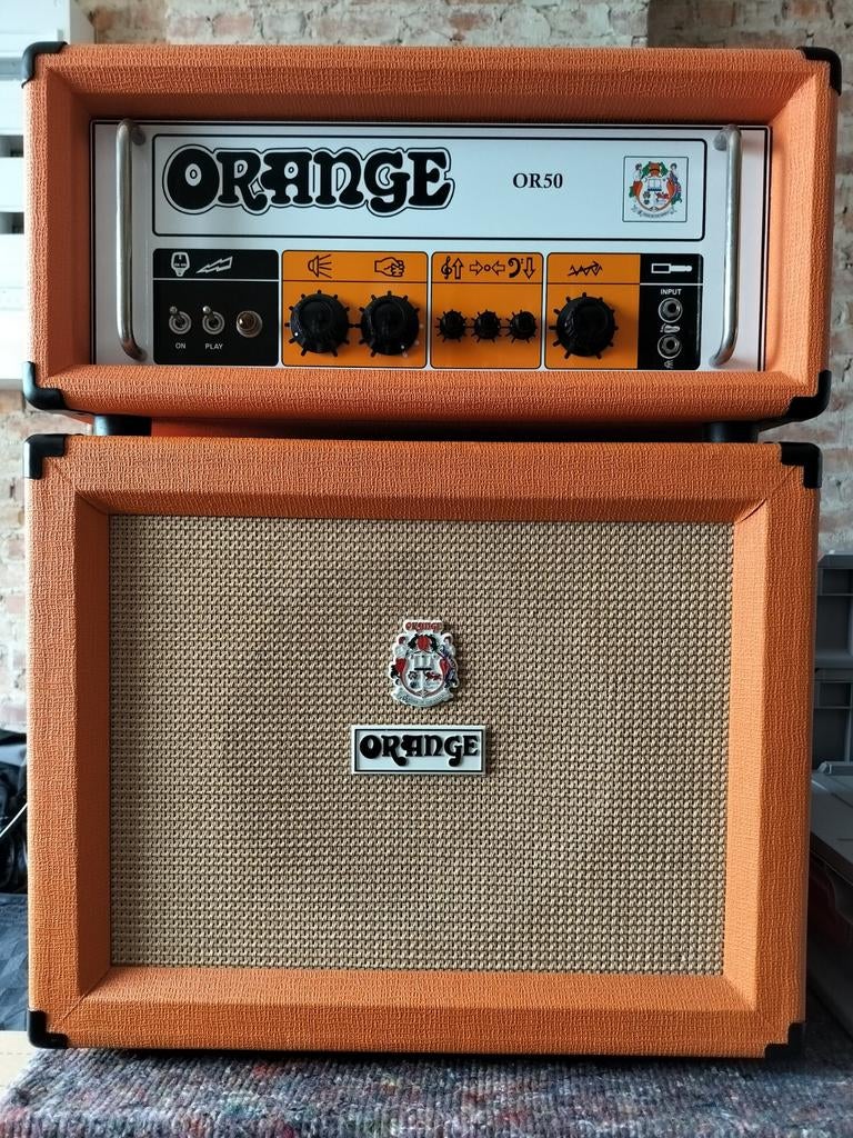 Orange OR50 + PPC 112 (incl. hoes), Musique & Instruments, Amplis | Basse & Guitare, Enlèvement, Comme neuf, Guitare, 50 à 100 watts