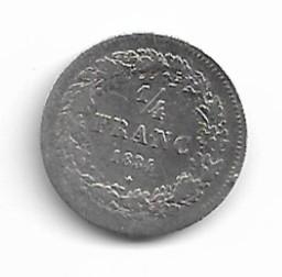 Belgique : 1/4 franc 1834 (loué) = morin 35, Monnaie en vrac, Argent, Argent, Envoi