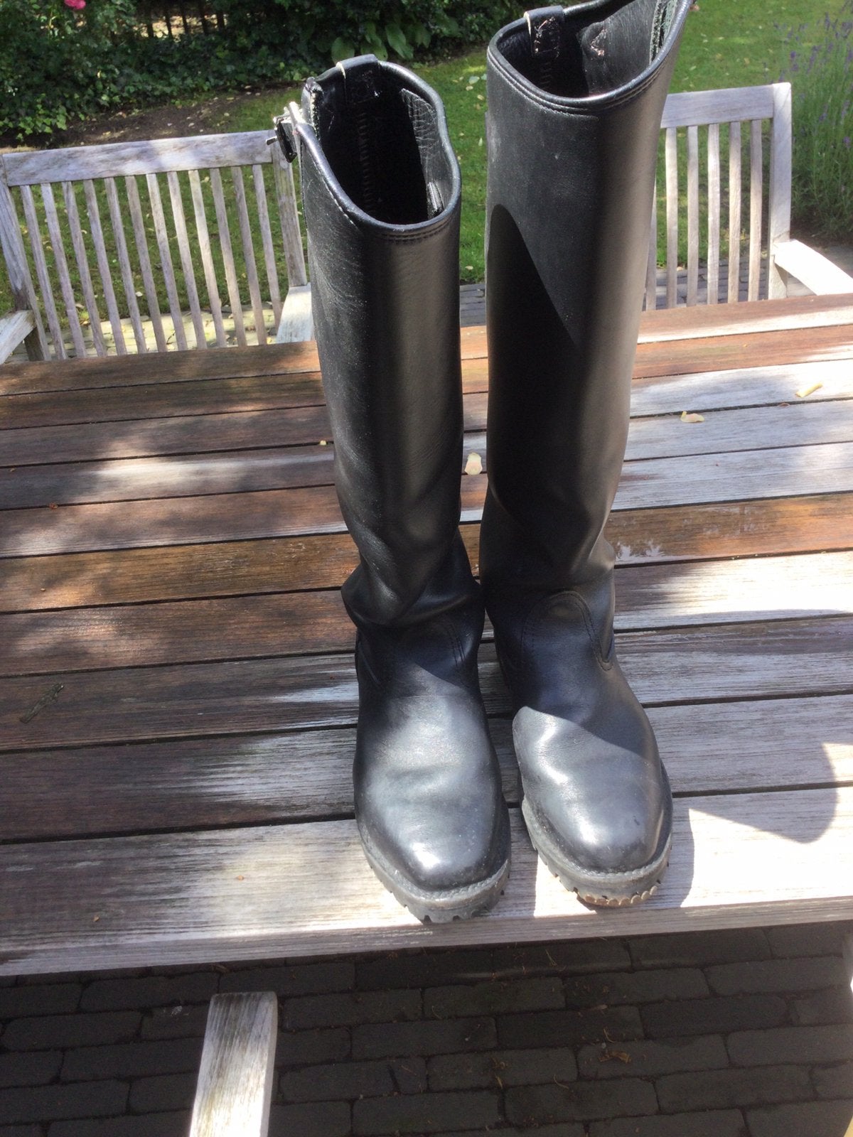 Bottes en cuir 44/45, Animaux & Accessoires, Vêtements d'équitation, Enlèvement ou Envoi, Comme neuf