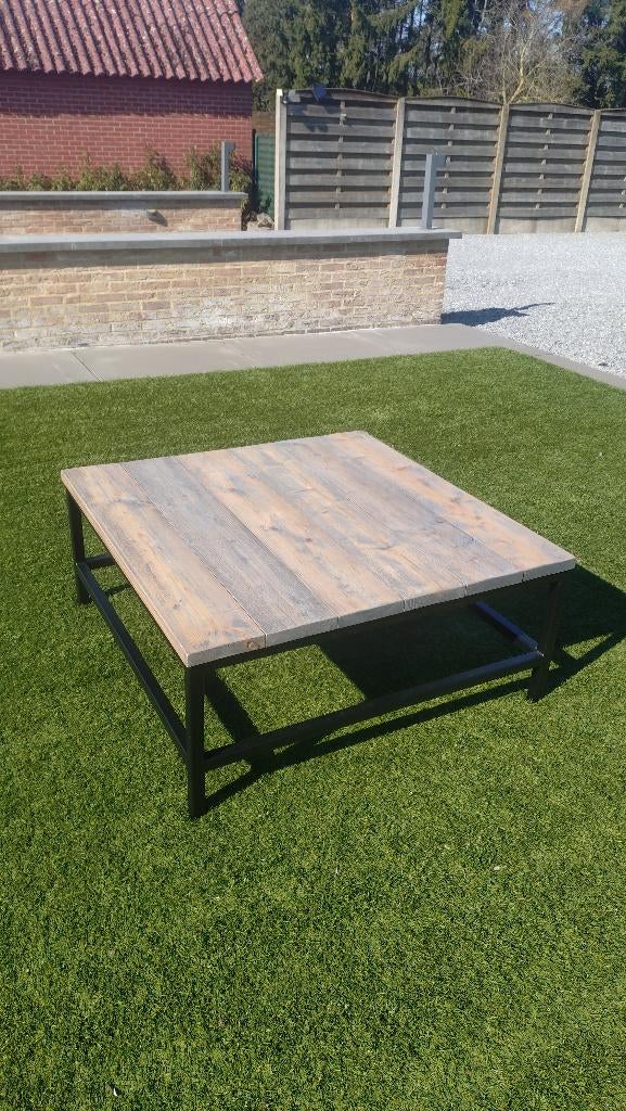 salontafel, Huis en Inrichting, Tafels | Salontafels, Gebruikt, 50 tot 100 cm, Vierkant, 50 tot 100 cm