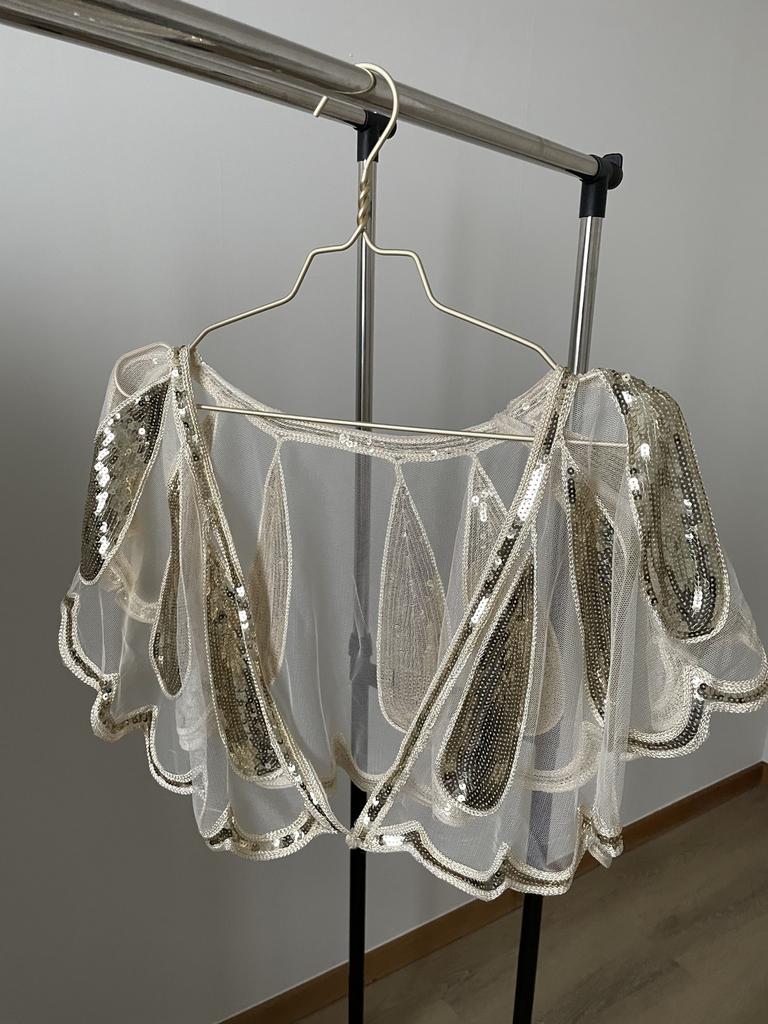 Vintage damescape met pailletten, Kleding | Dames, Ophalen of Verzenden, Nieuw