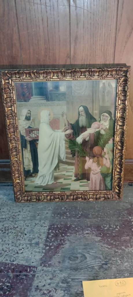 Chromolithographie Jozef Janssens-Cadre Doré, 40x46, n492, Enlèvement ou Envoi