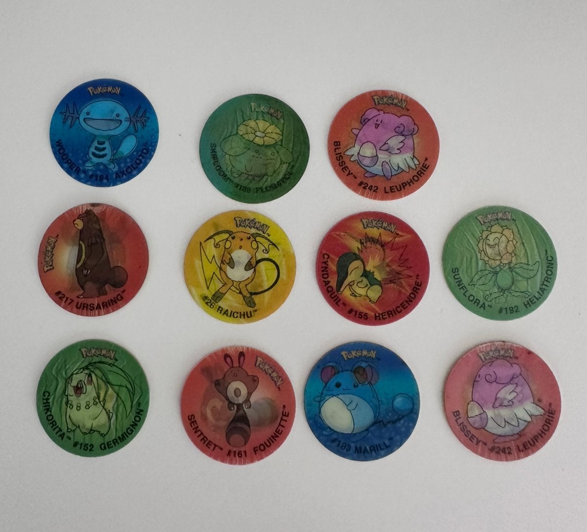 FLIPPOS POKÉMON  POG 2001 NITENDO LENTICULAIRE, Enlèvement, Flippos en vrac
