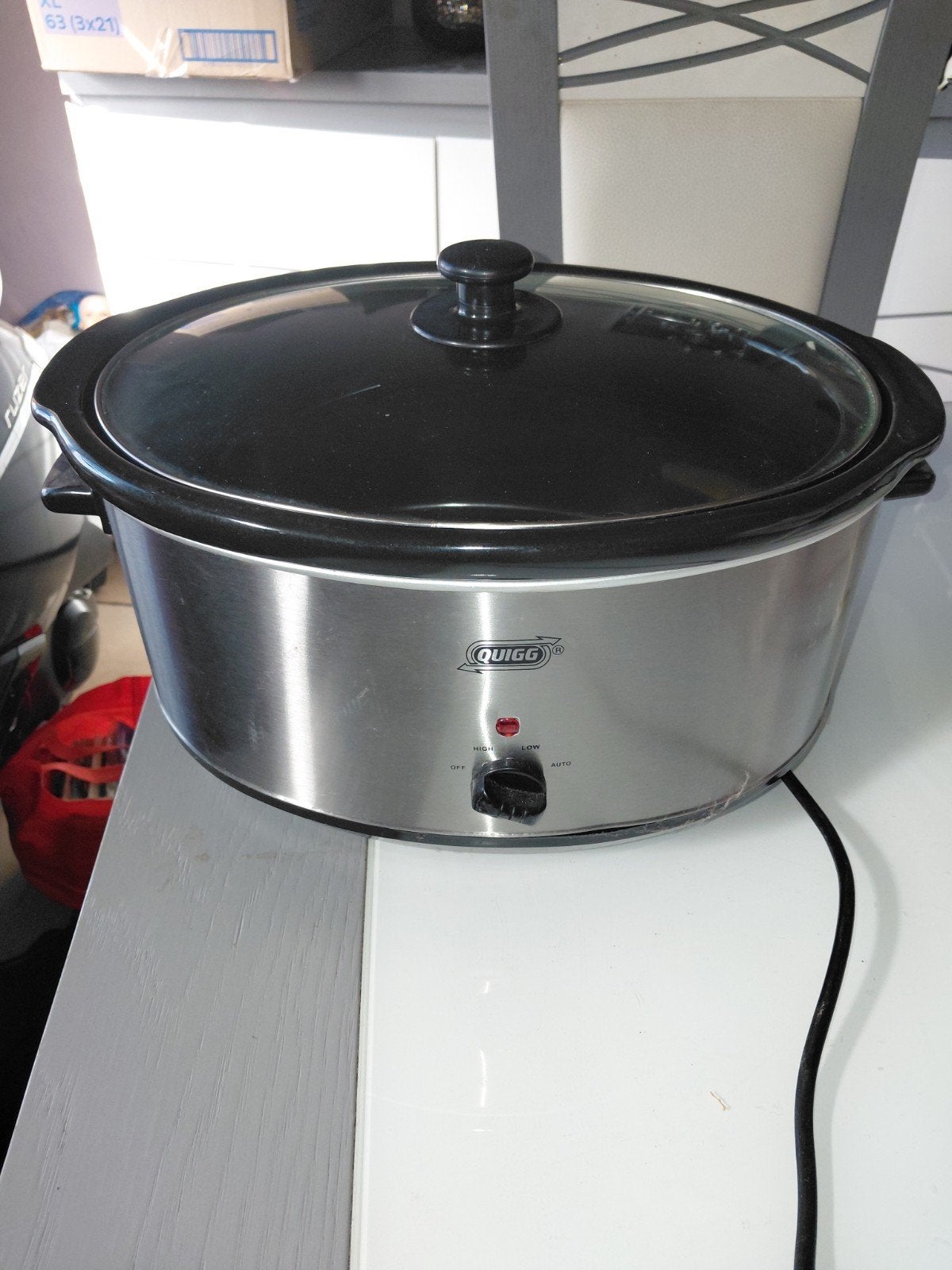 Mijoteuse électrique Quigg en inox – Très bon état, Enlèvement, Comme neuf