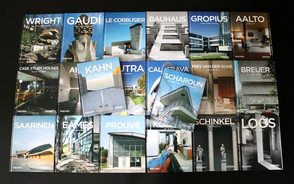Taschen / De Morgen: Architectuur Design - 20 delen, Boeken, Kunst en Cultuur | Architectuur, Zo goed als nieuw, Architecten, Ophalen of Verzenden