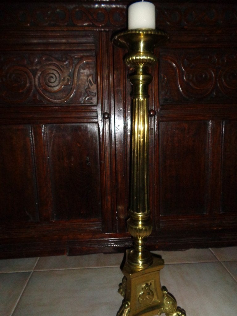 *Grand beau chandelier ancien en bronze (début 19e siècle), Antiquités & Art, Enlèvement