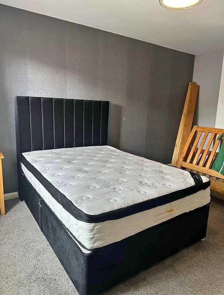 Nieuw bed en matras – Direct beschikbaar, Verzenden, Nieuw, Tweepersoons, Crème