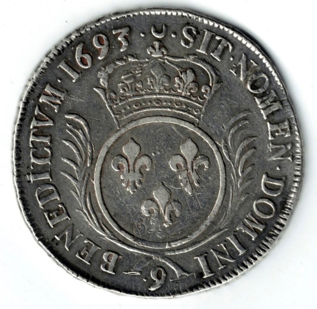 1 ECU France 1693 Rennes (9) Louis XIV argent, Envoi, France, Monnaie en vrac, Argent