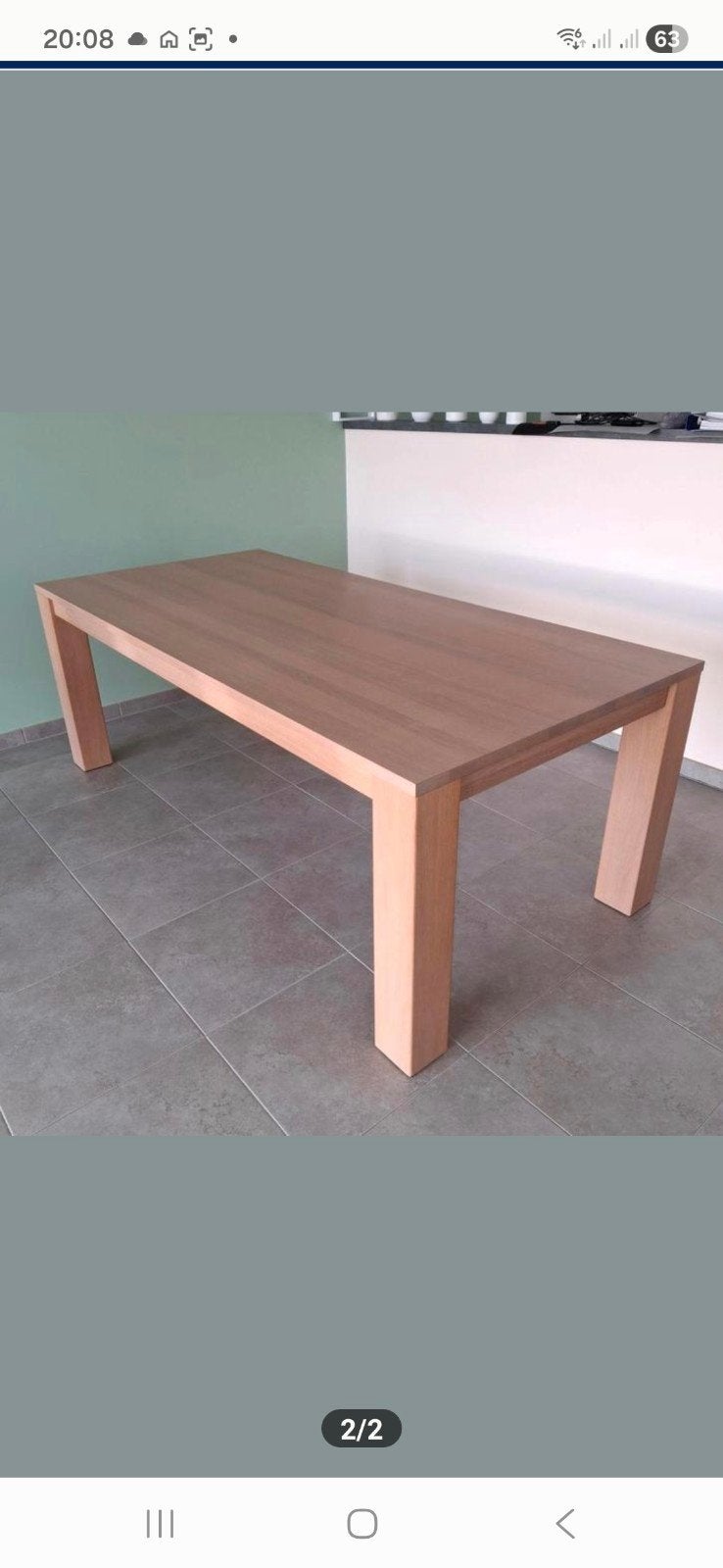 Nieuwe fineer eiken eettafel, Enlèvement