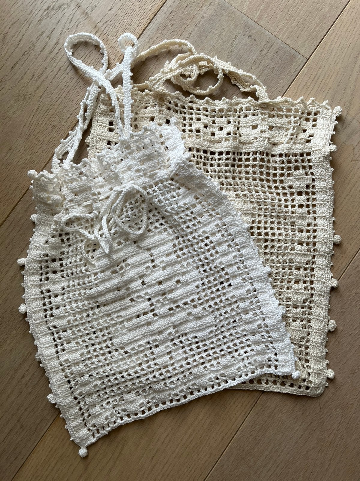 Crochet tasje wit en beige, Ophalen of Verzenden, Wit
