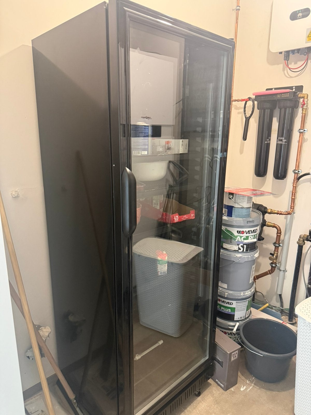 grote frigo met glas, Huis en Inrichting, Ophalen, Zo goed als nieuw, Glas
