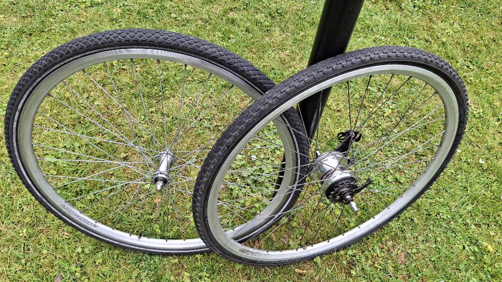 Goede 28” wielset SHIMANO NEXUS 7 achterwiel + voorwiel +, Fietsen en Brommers, Fietsonderdelen, Ophalen, Zo goed als nieuw, Wiel