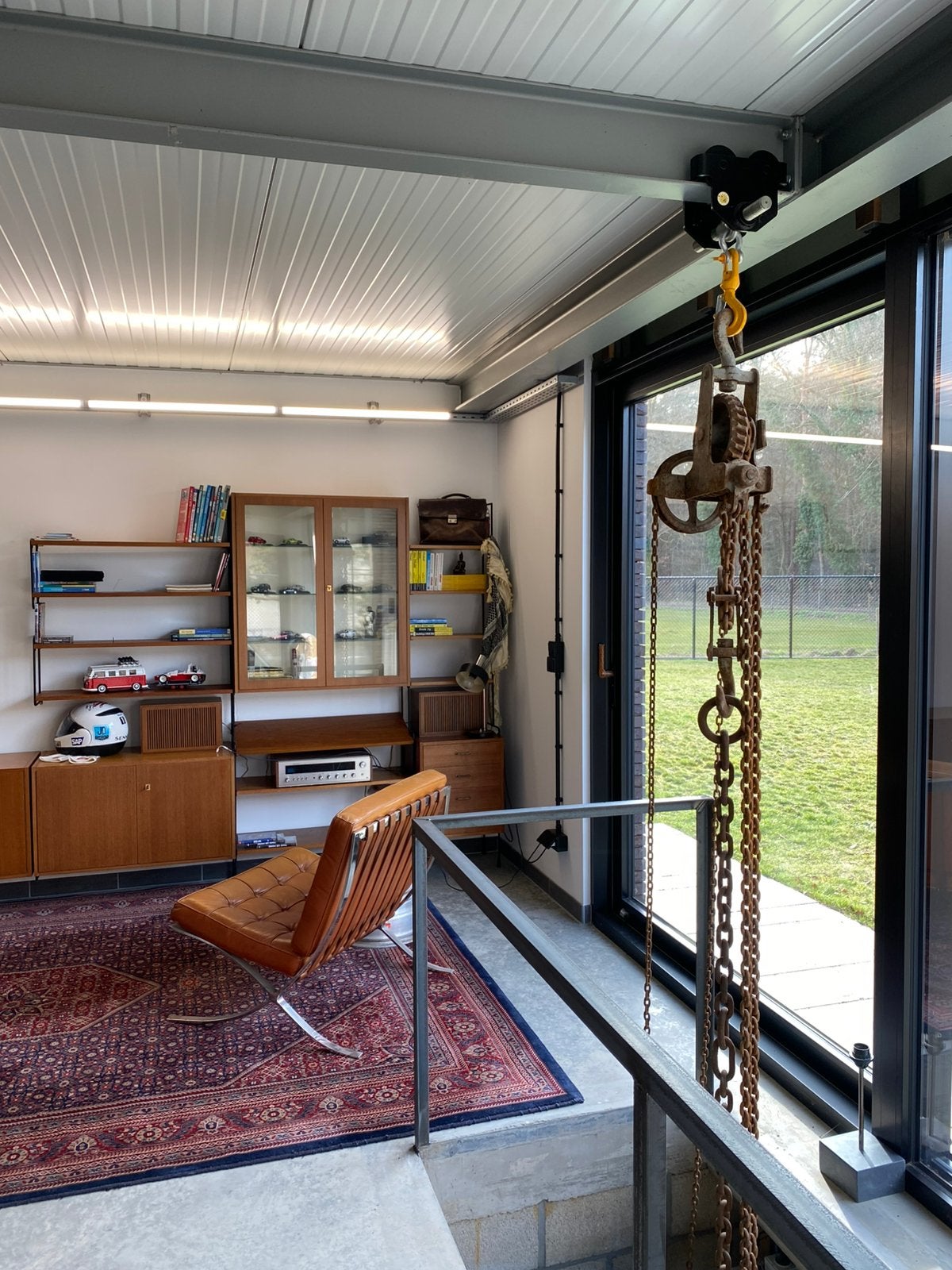 Modulair wandmeubel, Huis en Inrichting, Ophalen, Gebruikt, 200 cm of meer, Teakhout