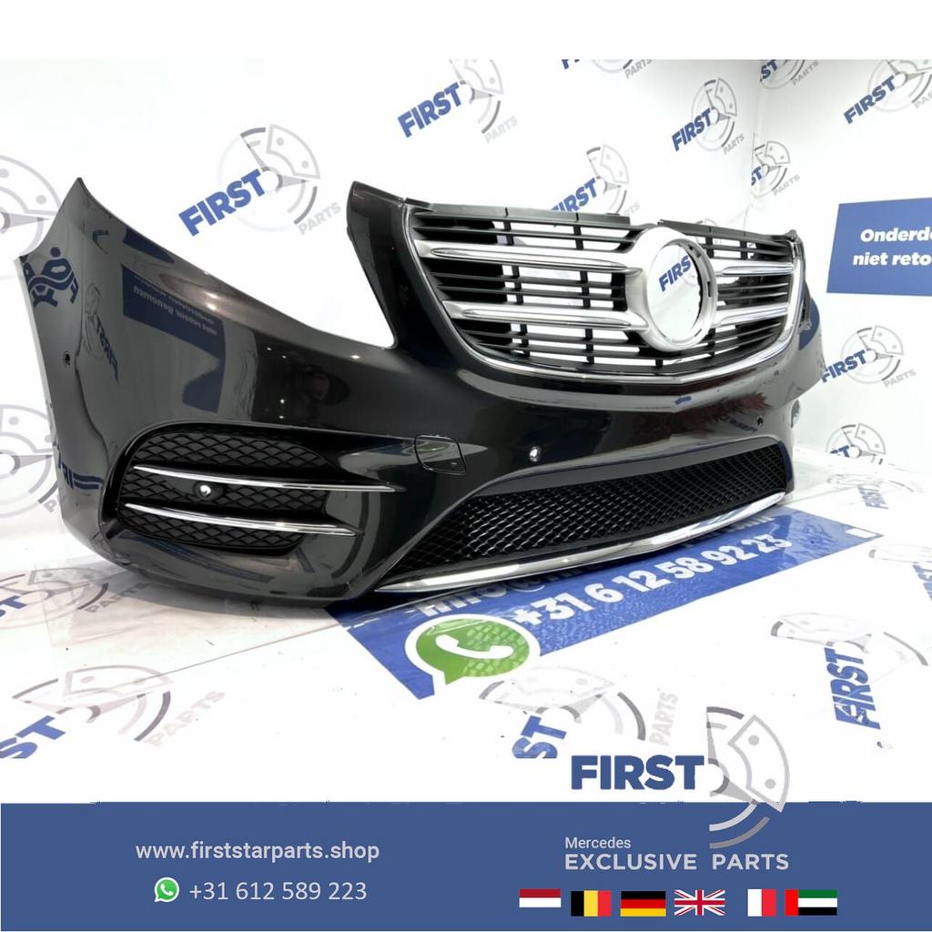 W447 VITO / V KLASSE COMPLETE AMG VOORBUMPER + GRIL BLAUW /, Utilisé, -, Avant, -