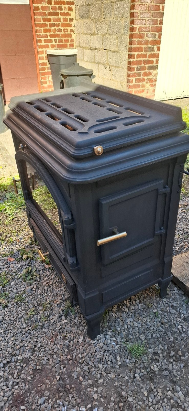 poêle efel bayard 3mix 16kw bois charbon briquette, Maison & Meubles, Poêle à charbon, Comme neuf, Enlèvement, Bois
