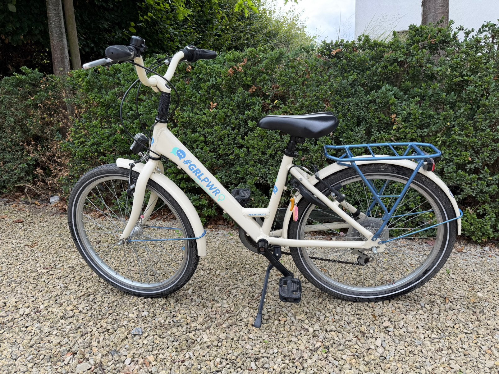 Fiets Bike Fun 22’’ creme/blauw, Ophalen, Gebruikt, 22 inch