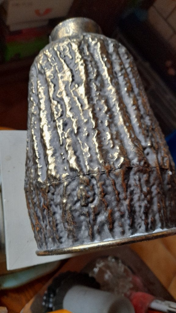 Metalen vaas Harvest, Ophalen, 30 cm, Zo goed als nieuw, Met patroon/structuur