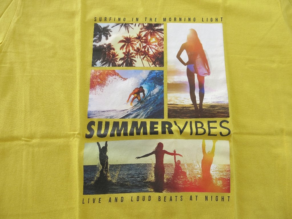 Een gele T-shirt vakantiesfeer, maat XL, NIEUW, Enlèvement, Neuf, Taille 56/58 (XL), Jaune