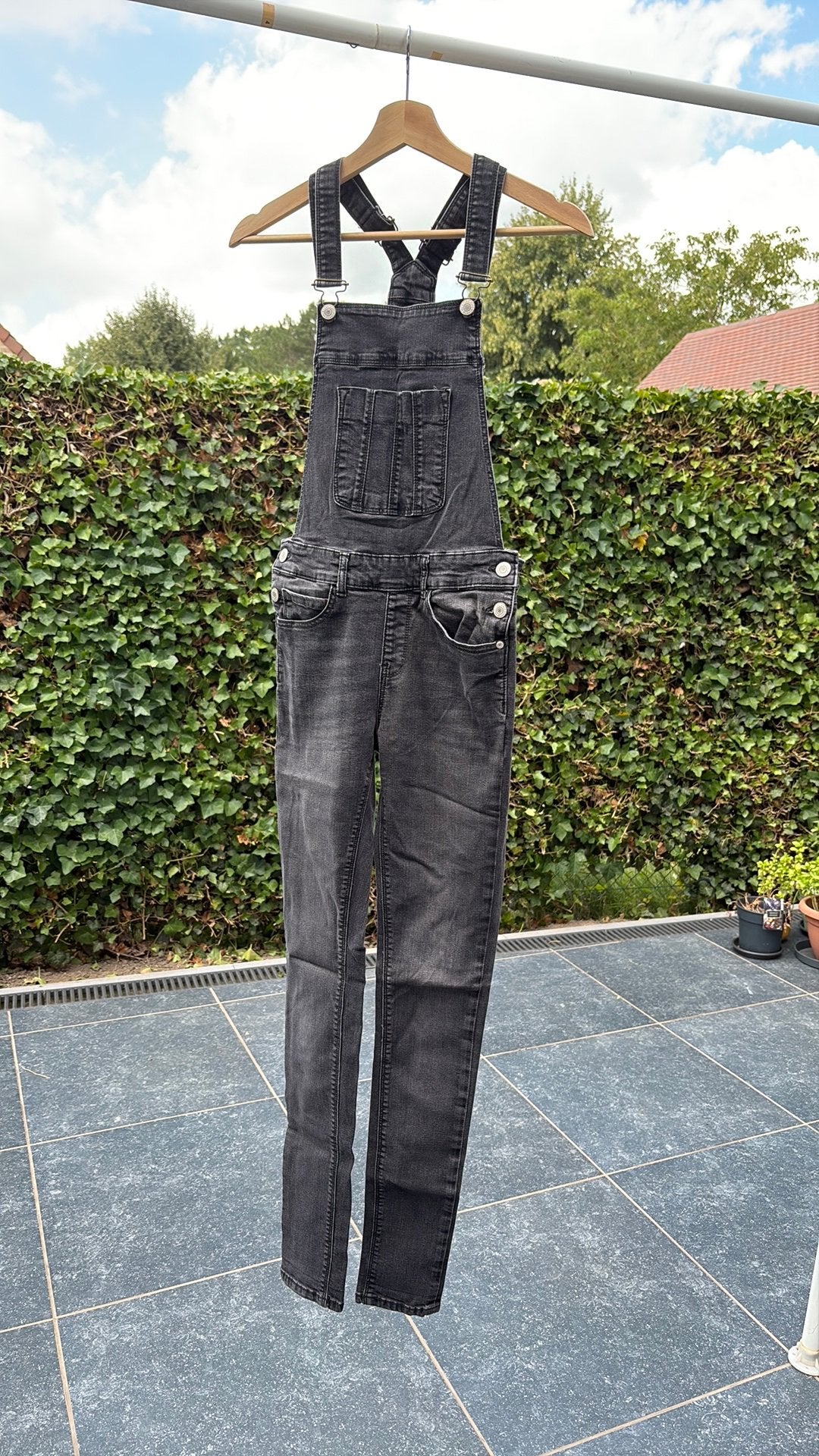 Jumpsuit zwart jeans, Kinderen en Baby's, Ophalen, Gebruikt, Broek