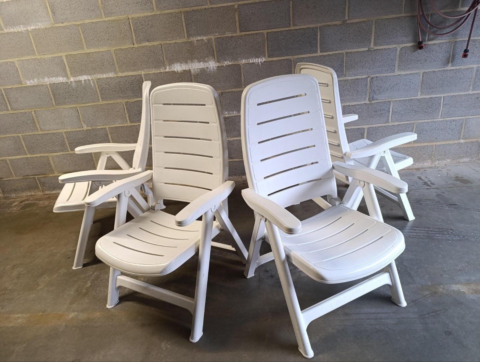 4 klap tuin stoelen, Tuin en Terras, Ophalen, Gebruikt, Kunststof, Inklapbaar