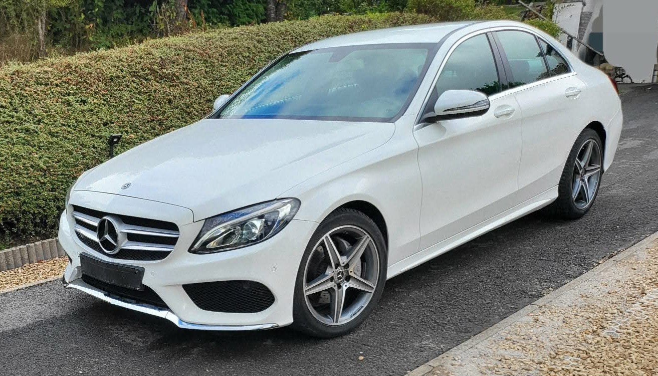 A VENDRE Mercedes-Benz C220d BlueTEC AMG Line-2017-93.217km., Auto's, Automaat, 4 deurs, Wit, Diesel