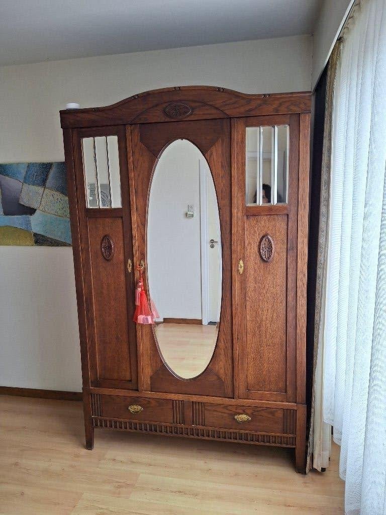 Halkast met spiegel, Huis en Inrichting, Kasten | Kleerkasten, Ophalen, Gebruikt